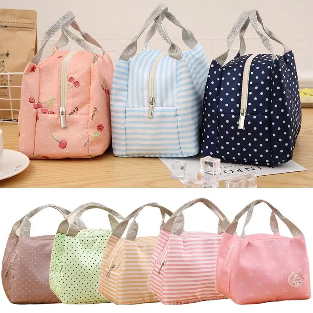 Portable Thermal Insulated Outdoor Picnic Lunch Bag Box Storage Pouch Handbag Camping Picnic Cooler Insulated Lunch Box