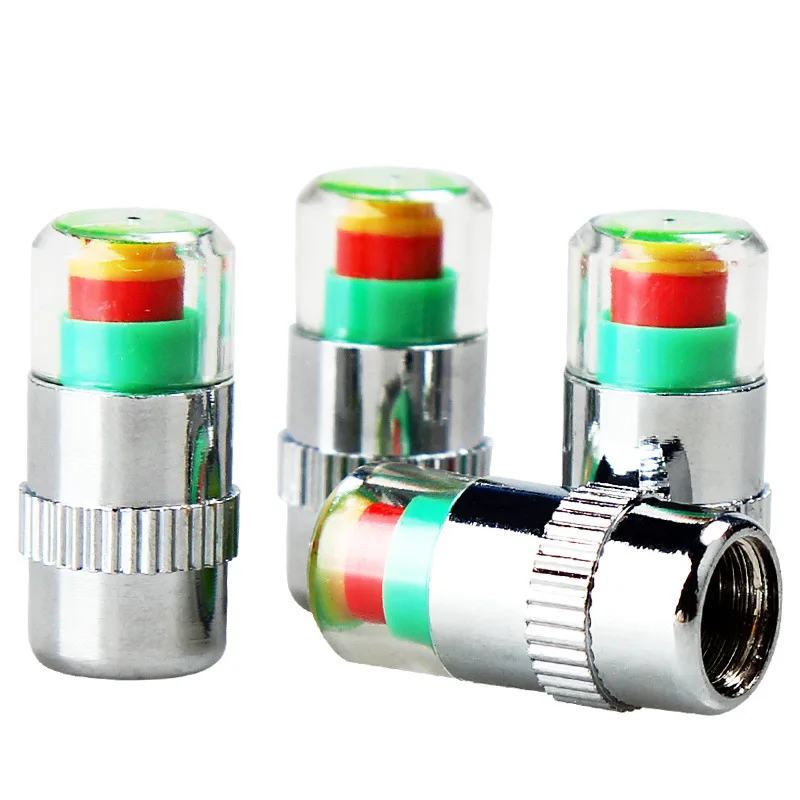 

Car Self-Driving Tire Tire Pressure Monitoring Nozzle Cap Tire Pressure Warning Air Pressure Valve Core Cap Four-Piece Pack
