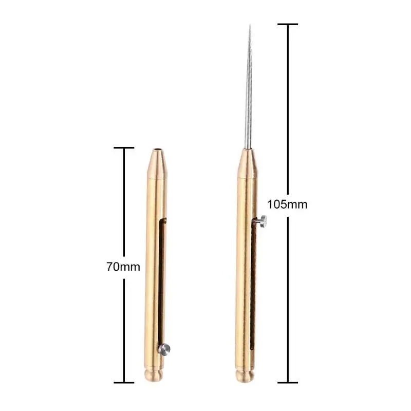 Портативная зубочистка держатель латунный стенд титановый сплав TC4 зубочистка Открытый Кемпинг применение нажимная пружинная зубочистка