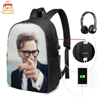 

Colin Firth Backpack Colin Firth Backpacks High quality Pattern Bag School Multi Purpose Man - Woman Bags