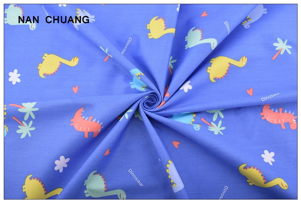 Nanchuang 6 шт./лот, мультяшная саржевая хлопковая ткань, сделай сам, швейная стеганая одежда для детей и детей, толстая ткань для пэчворка, материал 20 см x 25 см