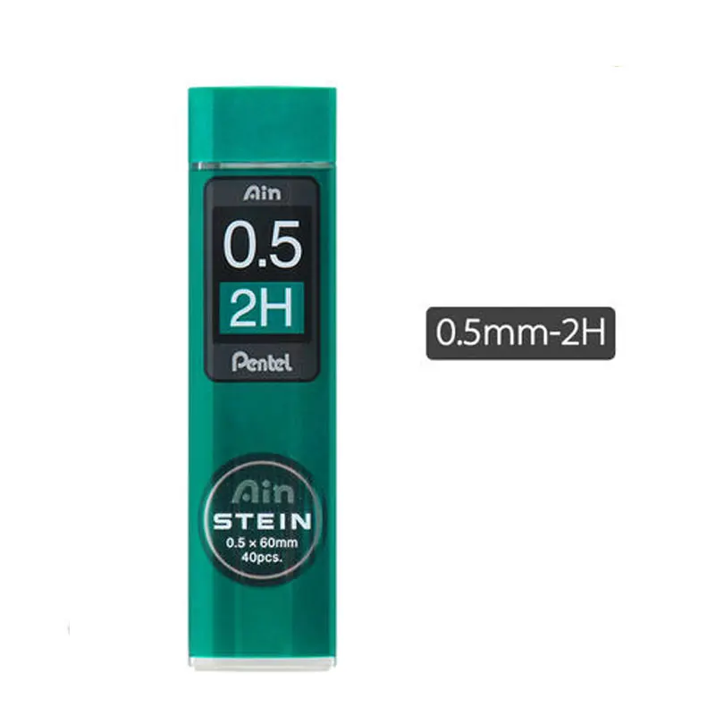 Pentel PD255 механический карандаш 0,5 мм подвижный карандаш с боковым нажатием, ластик с выдвижной головкой, удобные школьные канцелярские принадлежности 1 шт - Цвет: 2H Pencil lead 1Pcs