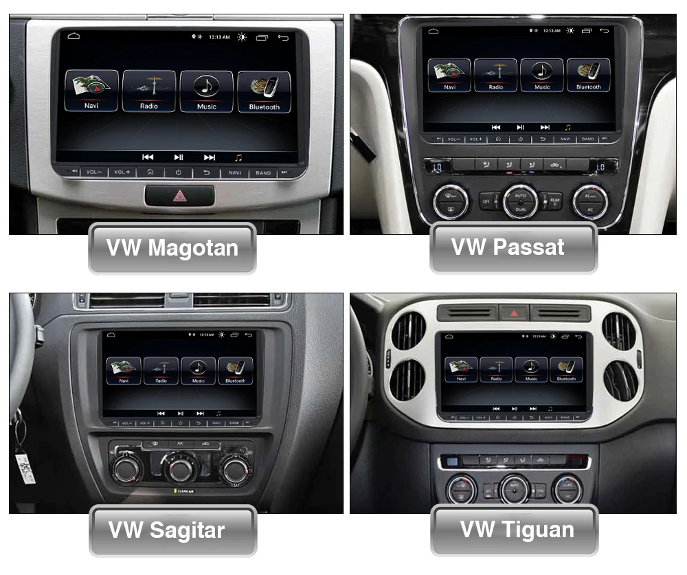 Perfect EU warehouses 9" Android 8.1 Car radio GPS Navigation for VW Skoda Octavia golf 5 6 touran passat B6 jetta polo tiguan WIFI BT 4