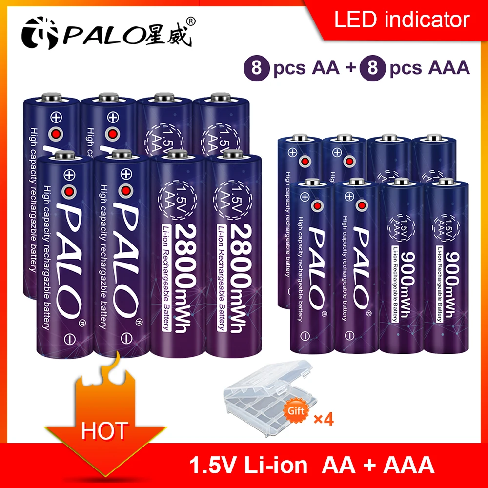 1 5 в AA + AAA литиевая аккумуляторная батарея li ion 900mWh 2800mWh для фонарь игрушки часы mp3