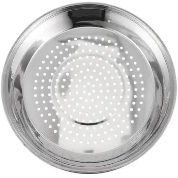 

Stainless Steel Steaming Dish with Holes Thick Steamer Rack Food Plate Cookware (for 34cm Wok)