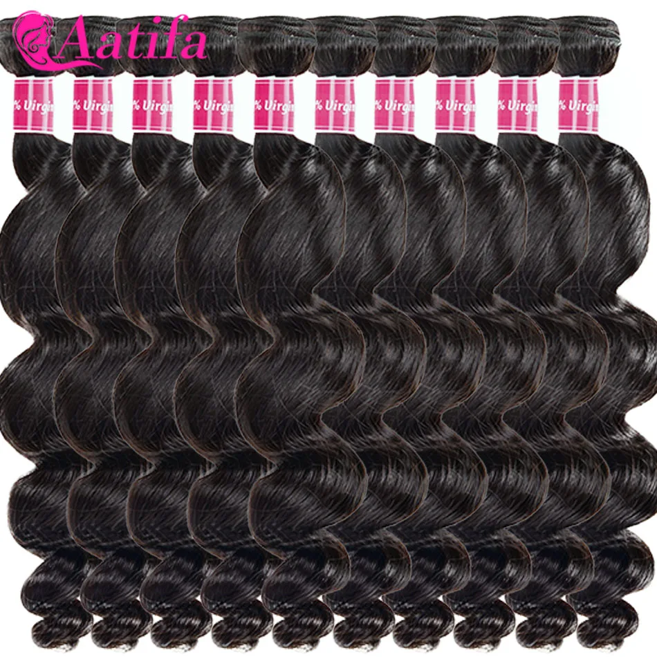 Loose Wave Bundles 100% Human Hair Extensions 2 3 4 5 10 Bundles/Pack Wholesale Price Brazilian Loose Wave Hair Bundles Deal