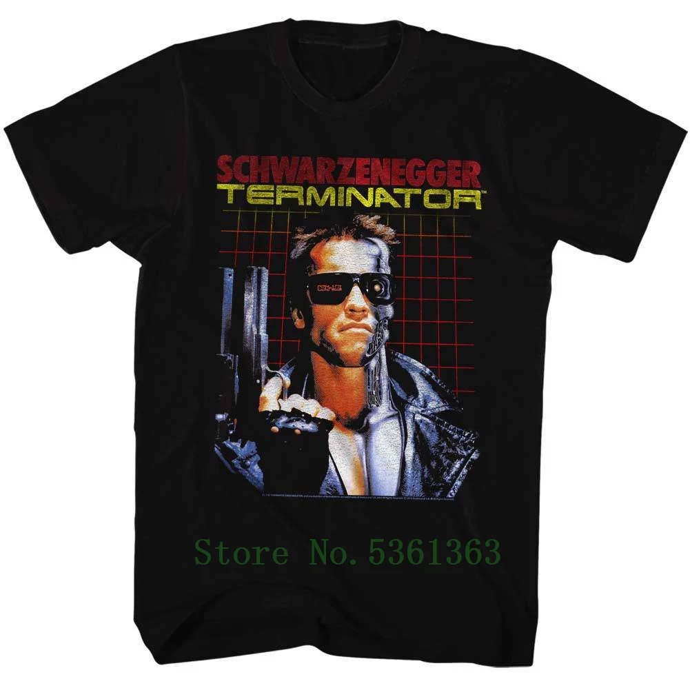 TERMINATOR Men's short sleeve tshirt BLACK GRID Free Shipping Cool pride t-shirt men casual New Unisex t shirt Fashion tops |