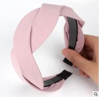 US $168.00 50pcslot DIY Simple Multi Fabrics Handmade Knitting Wide Head Bands Wave HeadBands Hair Styling Tools Accessory HA1273