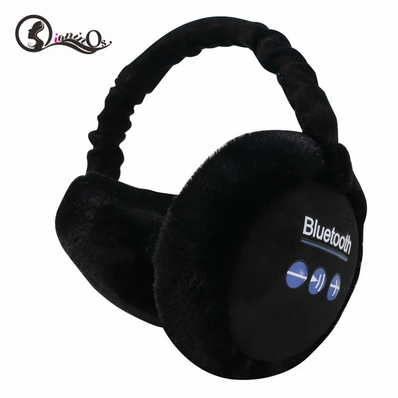 Плюшевые противошумные наушники гарнитура Bluetooth наушники складные теплые Bluetooth наушники беспроводные наушники - Цвет: A