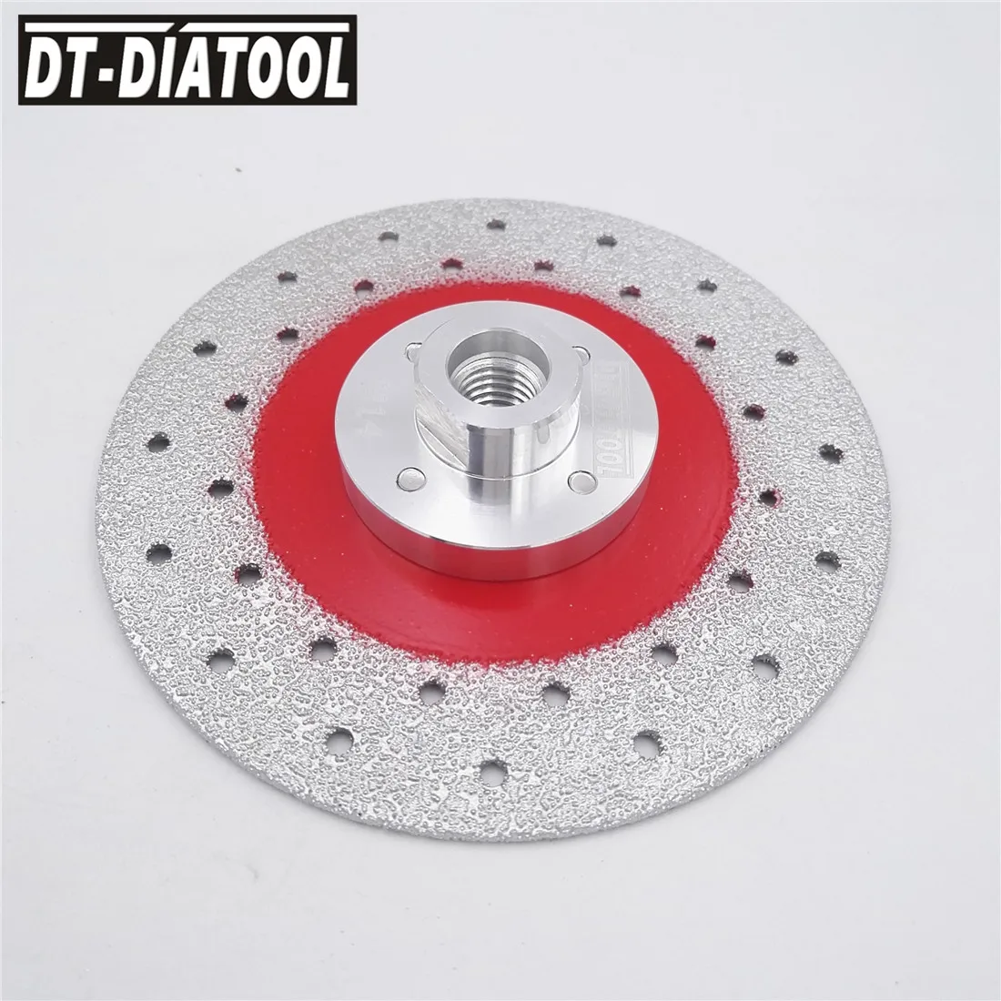 DT-DIATOOL 1pc 5"/125mm M14 Thread Double Side Coated Diamond Grinding Disc For Shaping Marble Granite Concrete Cutting Wheel