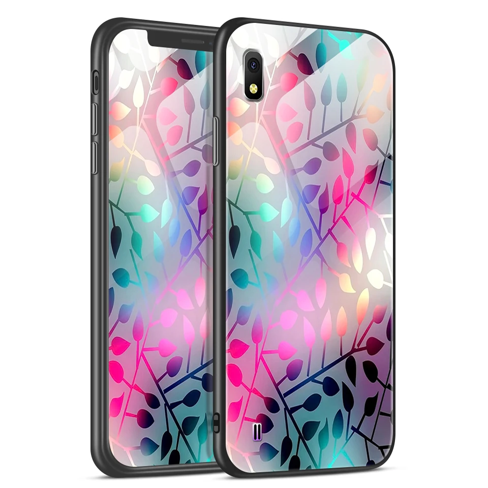 Для samsung Galaxy A10 A20 A30 A40 A50 жесткий чехол из закаленного стекла для samsung A105F A305F A405F A505F ТПУ полная защита корпуса - Цвет: H150