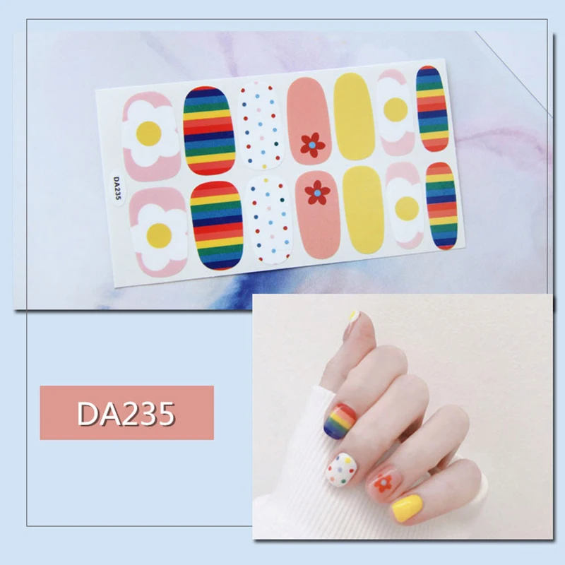 

Girls Nail Sticker Nail Polish Stickers Gradation Girl Waterproof Environmental Nail Protection Stickers ---MS