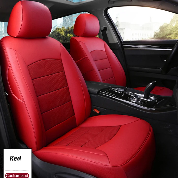 QAVAN Housses de Siège Auto pour Volkswagen VW EOS (Type 1F)  Coupe/Cabriolet 2006-2015, Protecteurs de Siège Confortable Cuir  Imperméable Tissu Respirant,Red-Standard Edition : : Auto et Moto