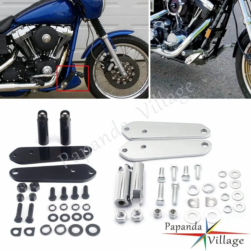 

Chrome/Black Highway Foot Pegs Footrest Support Bracket Mount Kit OEM 49019-95 for Harley Dyna FXD FXDB FXDC FXDL FXDX 1991-2017