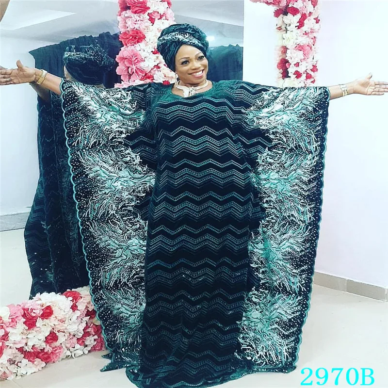 

NIAI 2020 Velvet Fabric With Embroidery Lace Orange Elegant Beautiful Flower African Nigerian French Latest Designs XY2970B-2