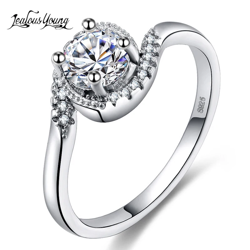 Классические круглые циркониевые женские обручальные кольца для женщин