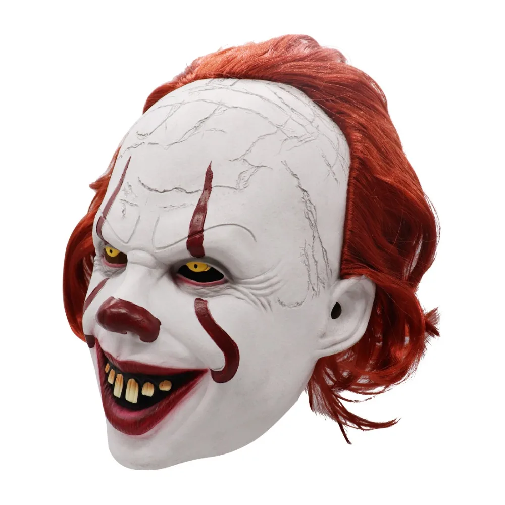 Джокер Pennywise маска для косплея Stephen King It Chapter Two 2 Horror клоун Хэллоуин вечерние костюм, реквизит Deluxe