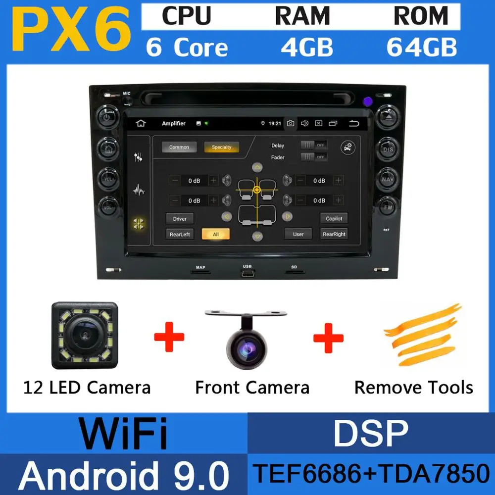 5 USB порт PX6/Восьмиядерный Android 9,0 автомобильный dvd-плеер для Renault Megane 2 ii 2003-2010 Автомобильный gps Радио DSP Android авто мультимедиа - Цвет: PX6