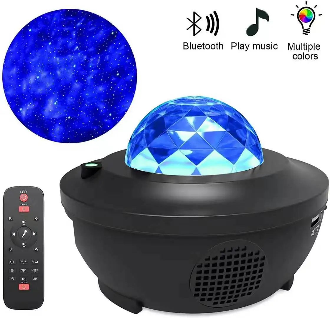 nite light Romantic Starry Sky Projector Light Remote Control Ocean Wave LED Star Night Nebula Cloud Bluetooth Music Speaker Galaxy Lamp potato night light Night Lights