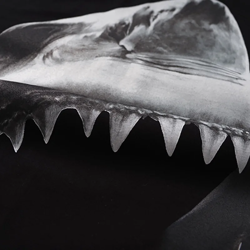 Новое высокое Новинка Для мужчин модные футболки классический 3D зубы акулы, носки в стиле хип-хоп, уличные хлопковые майка Топы собака#299