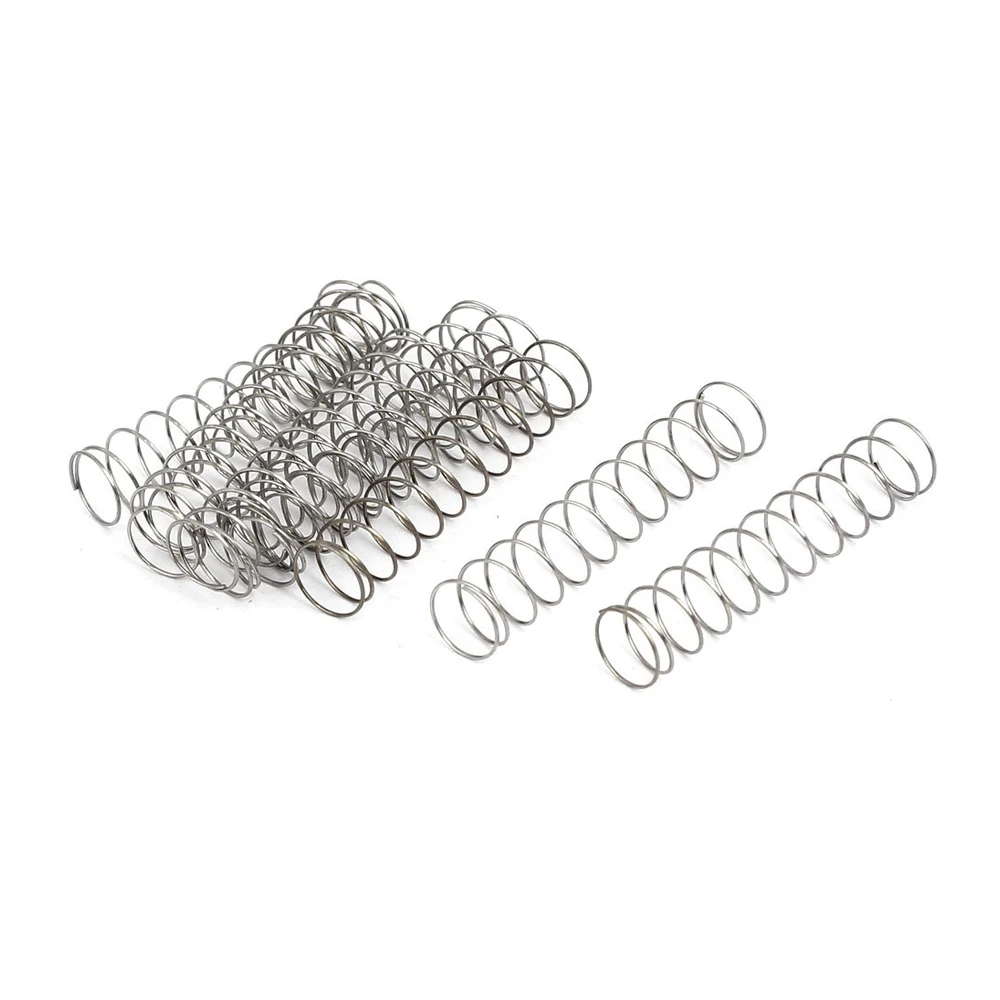 Компрессионная пружина из нержавеющей стали OEM, устойчивая к коррозии, 10 шт., 0,8x8x50 мм