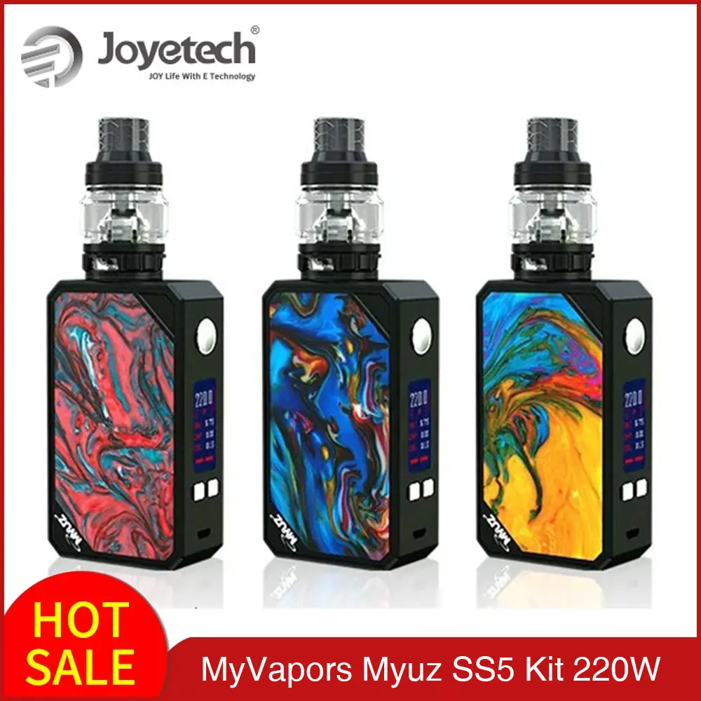 Оригинальный набор MyVapors Myuz SS5 220 Вт с атомайзером 6 5 мл + M/SS5 N Головка Катушки VS drag 2
