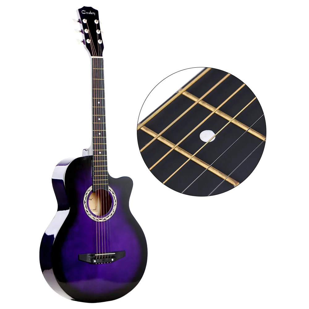 Горячая новинка 38 акустическая народная 6-струнная гитара для начинающих