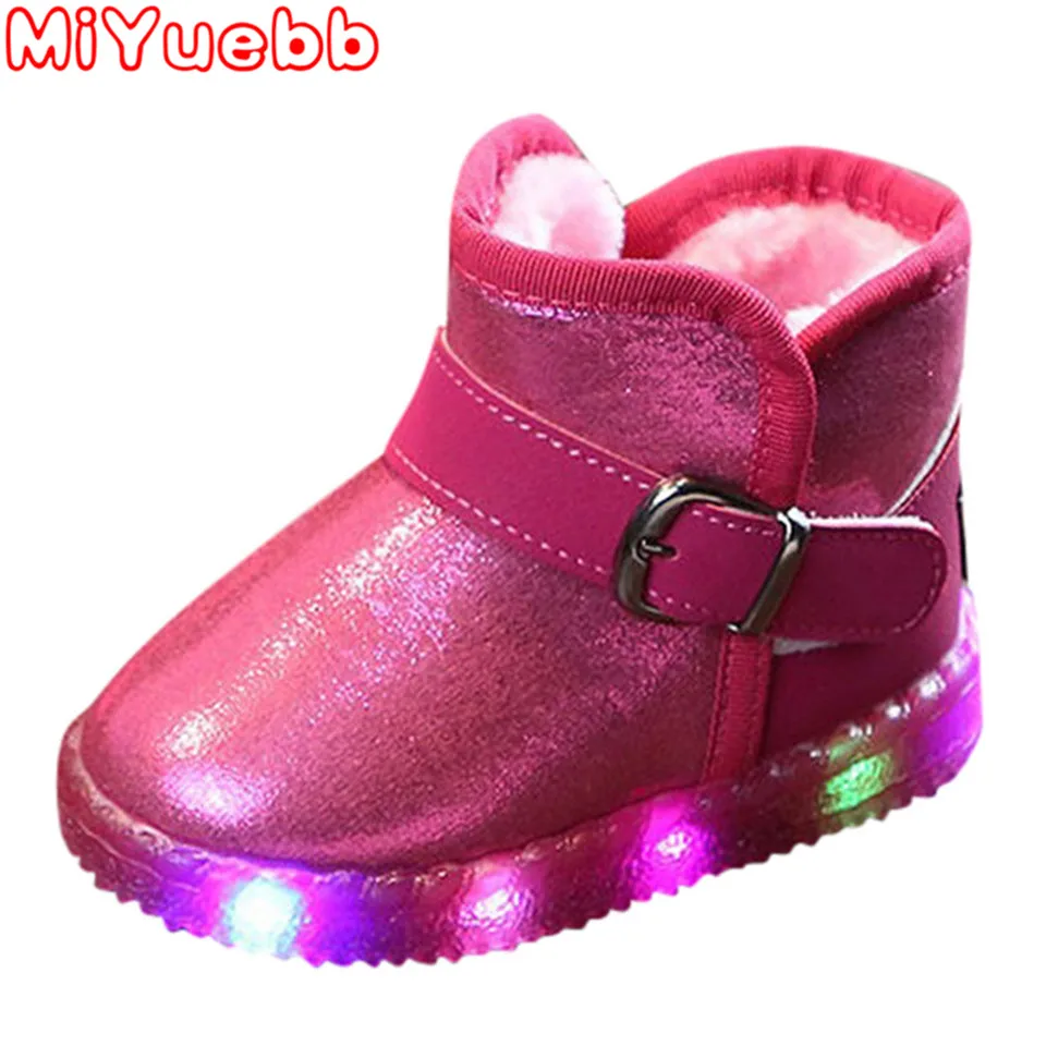 

Kids Baby Girls Boots 2020 New Boys Boots Toddler Boots Led Luminous Boots Shoes Sneakers Butterfly Knot Diamond Baby Girl Boots