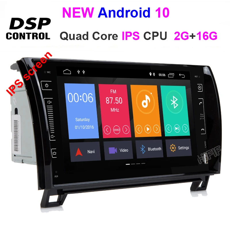 " ips экран Android 10 4G 2 DIN Автомобильный gps для TOYOTA Sequoia Tundra нет dvd-плеер Радио Стерео навигационный приемник - Цвет: 2G RAM 16G ROM DSP