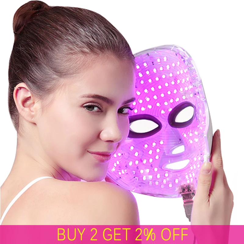 Beauty Photon светодиодный маска для лица терапия 7 цветов светильник уход за кожей омоложение морщин удаление акне уход за лицом Красота спа