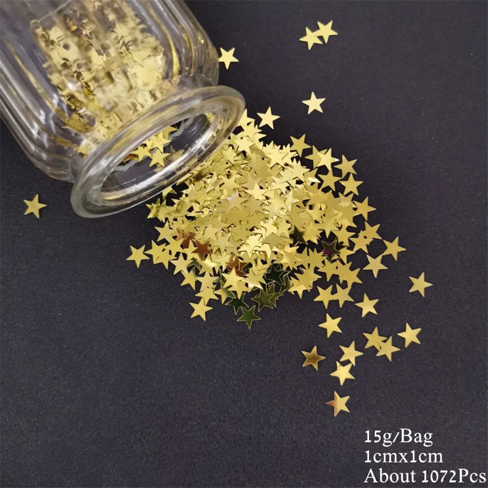 GD STAR A 15 г, рождественское конфетти Joyeux Neol, Мерцающая звезда, снежинка, снеговик, Seuquins, Веселый Рождественский фестиваль, товары для домашнего декора - Цвет: GD STAR A