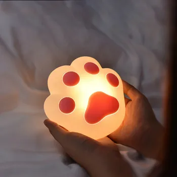 

Silicone Touch Sensor Cat Claw Night Lights for Children Baby Kids USB Rechargeable LED Night Lamp Birthday Holiday Gift