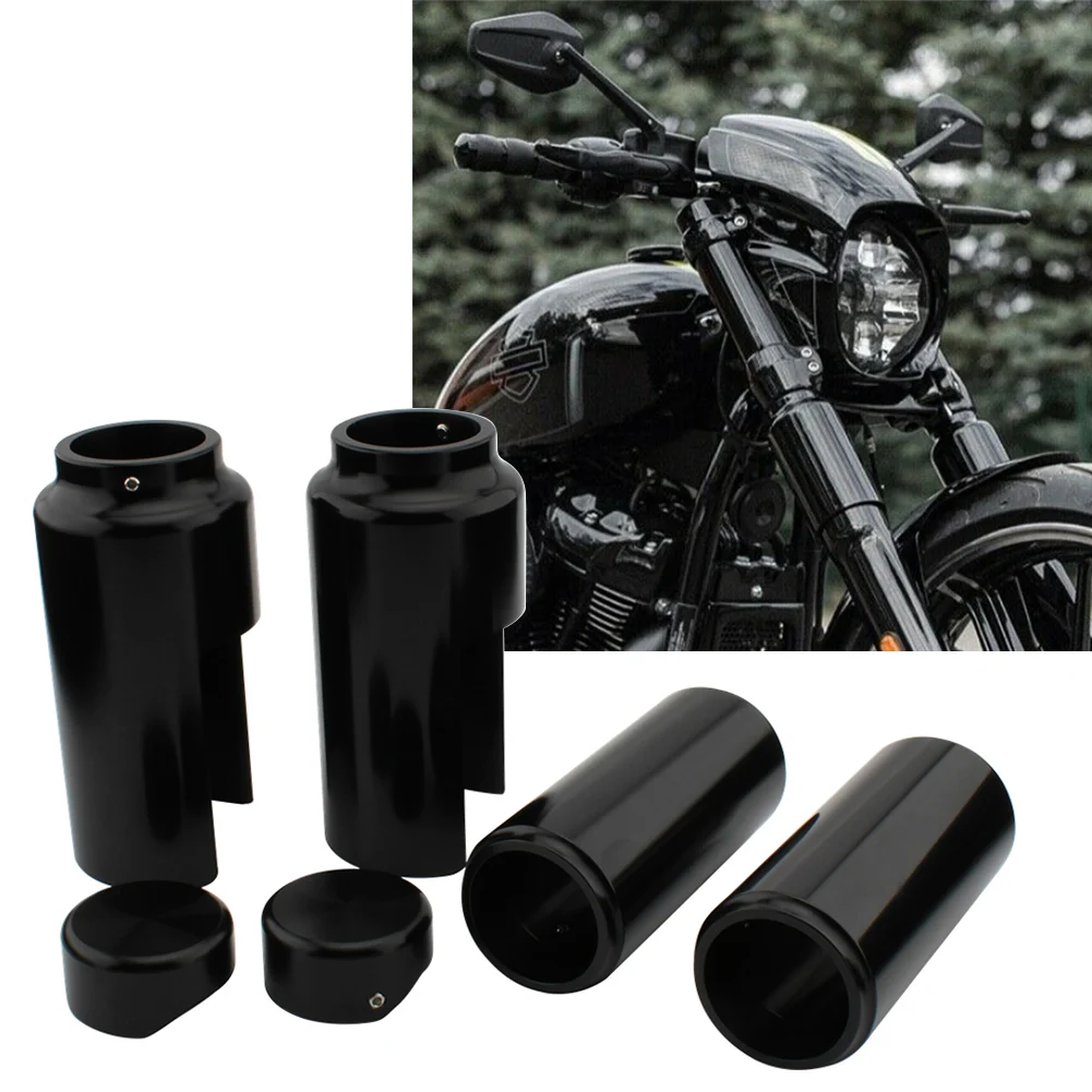 

6Pcs Motorcycle CNC Front Upper Lower Fork Cover Cap For Harley Softail Breakout FXBR FXBRS 2018 2019 2020 2021 2022 Gloss Black