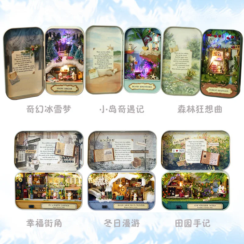 

DIY Hut Box Model Creative for Making House Theater House Villa Handmade Mainland China Assembled Gift Send