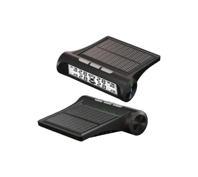 Солнечный источник питания TPMS автомобильная система контроля давления в шинах с 4 внешними датчиками PSI/BAR измерение высокого качества