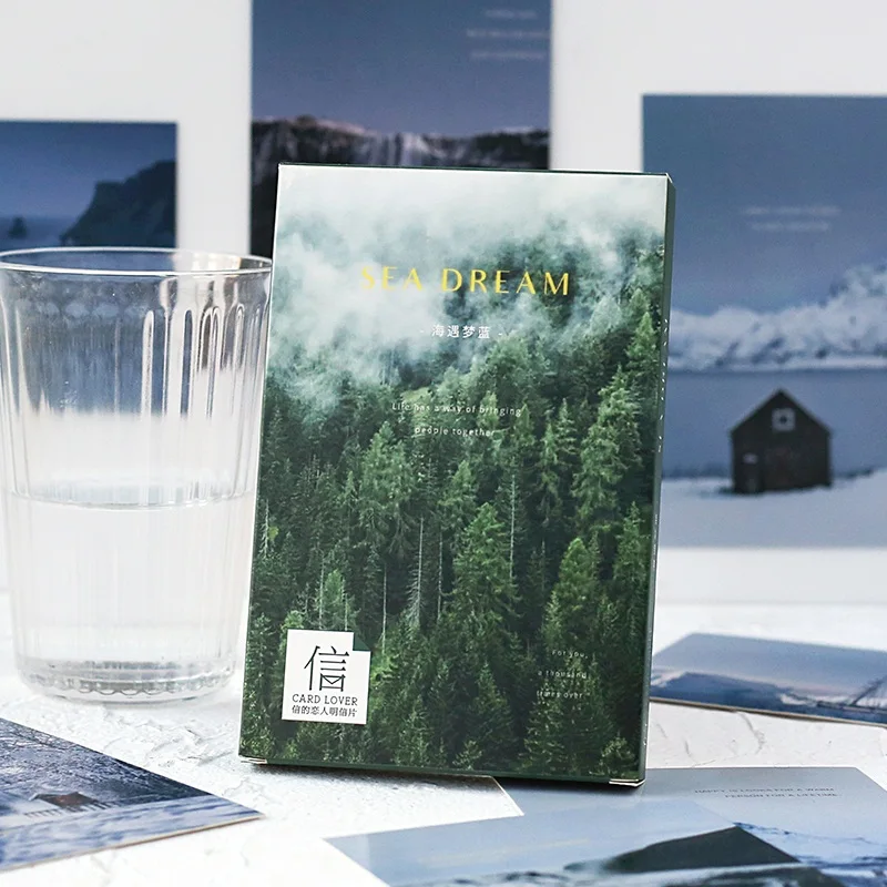 30 шт./компл. морская открытка &quotМечты&quot креативный красивый пейзаж океан снег