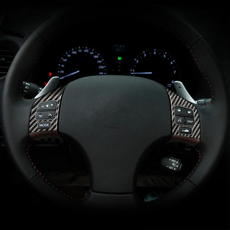 Для LEXUS IS250 300 350C 2006-2012 углеродное волокно рулевое колесо Кнопка рамка отделка