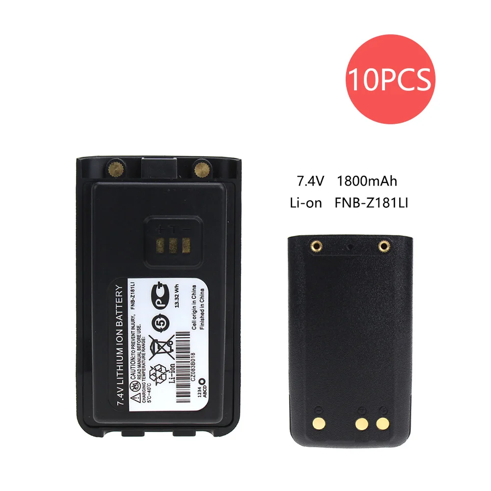 10 х 2 Аккумулятор для системы радиосвязи для Vertex Батарея EVX-C31 VZ-30, VZ-30-D0-5, VZ-30-G6-4 FNB-Z181LI 7,4 V 1800 мА-ч - Цвет: Black