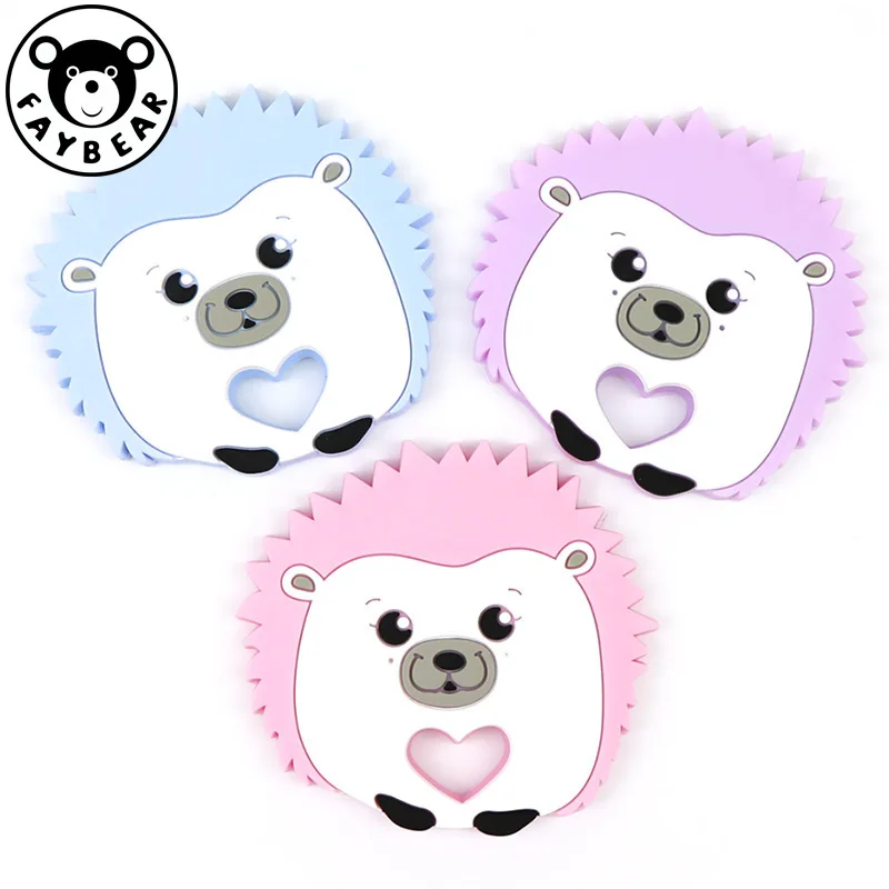 

Silicone Baby Teethers Diy Cartoon Animal Hedgehog Ring Teether Bpa Free Infant Baby Silicone Chew Charms Toddle Teething Toys