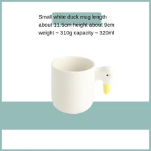  White Duck Bowl Ceramic Salad Bowl Coffee Mug Tea Cup Cute Tableware Chopstick Pillow Ramen Bowl Dinner Set Plates and Dishes 