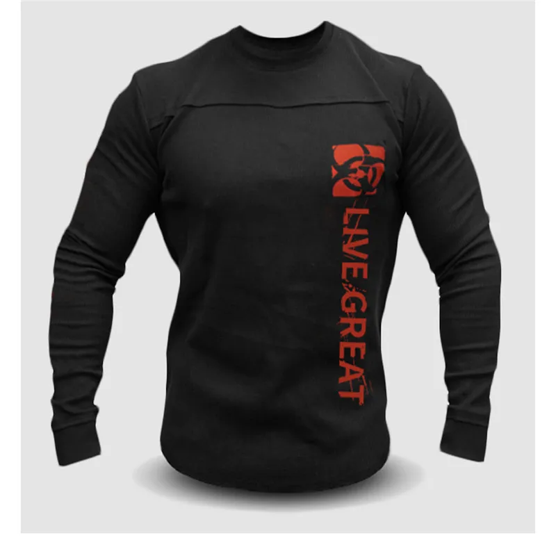 black FRMARO осенне-зимние мужские спортивные костюмы с круглым вырезом, модные толстовки для бега, бодибилдинга, фитнеса, спортивная одежда, повседневные хлопковые толстовки - Цвет: black
