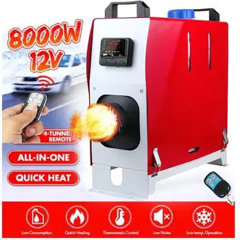 

All-in-One 8KW 12V Air Diesel Heater Single Hole Car Heater Air Conditioner Machine + Remote Control LCD Display For Truck Boat