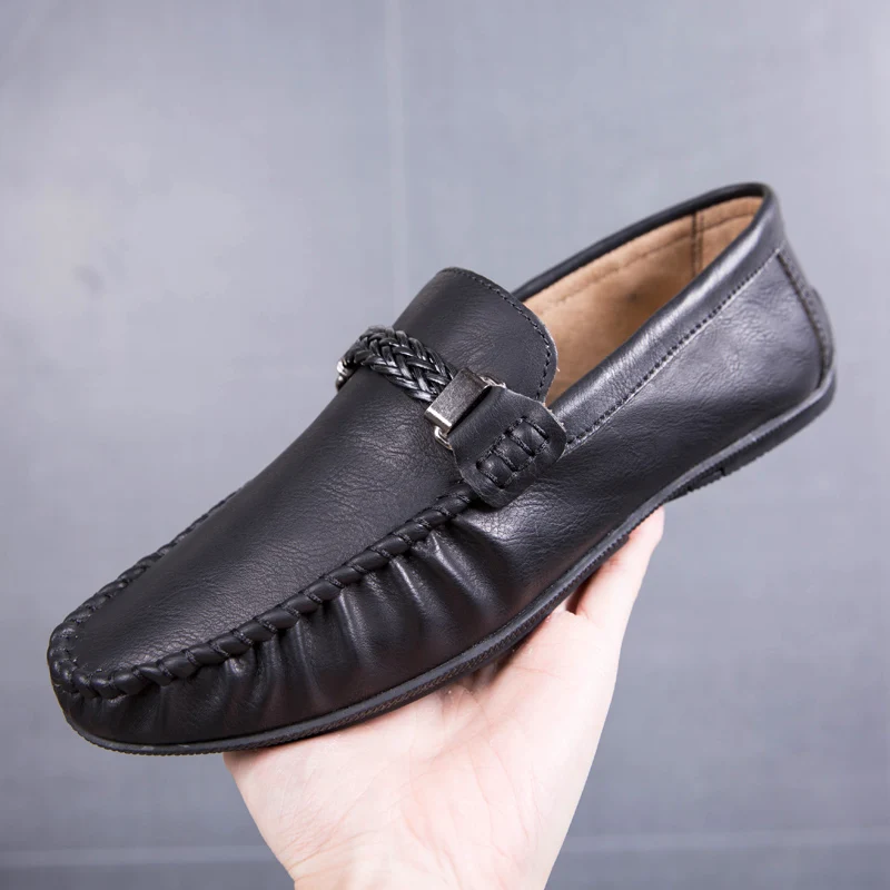

Luxury Men Dress Leather Shoes loafers Mens Formal Shoes Pointed Toe Men Flats fashion breathable Office club Party Office Shoes
