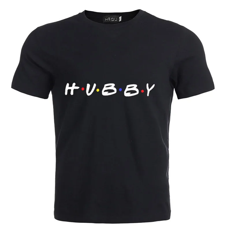 Male BK HUBBY WIFEY парные футболки для женщин мужчин влюбленных Толстовка влюбленных пары с коротким рукавом футболки - Цвет: Male BK
