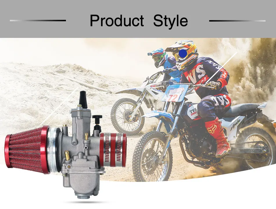 Sclmotos-21 24 26 28 30 32 34 мм мотоцикл Карбюратор с адаптером, воздушный фильтр для Honda Для Suzuki KTM ATV дит питбайк мопед