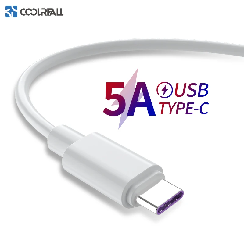 Coolreall 5A USB Type C кабель для Samsung S10 S9 S8 Xiaomi Huawei P30 Pro Быстрая зарядка мобильный телефон зарядный провод белый кабель|Кабели для мобильных телефонов|   | АлиЭкспресс
