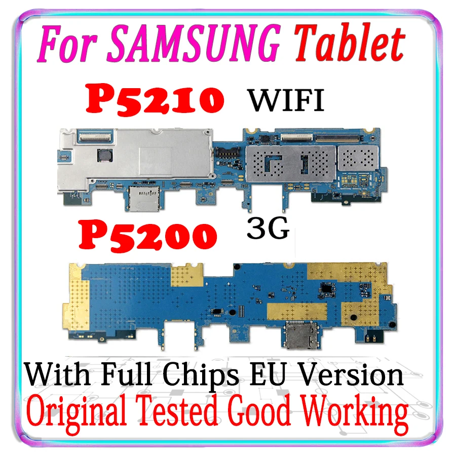 Оригинальная разблокированная материнская плата для Samsung Galaxy Tab 3 10 1 P5210 WIFI P5200 3G