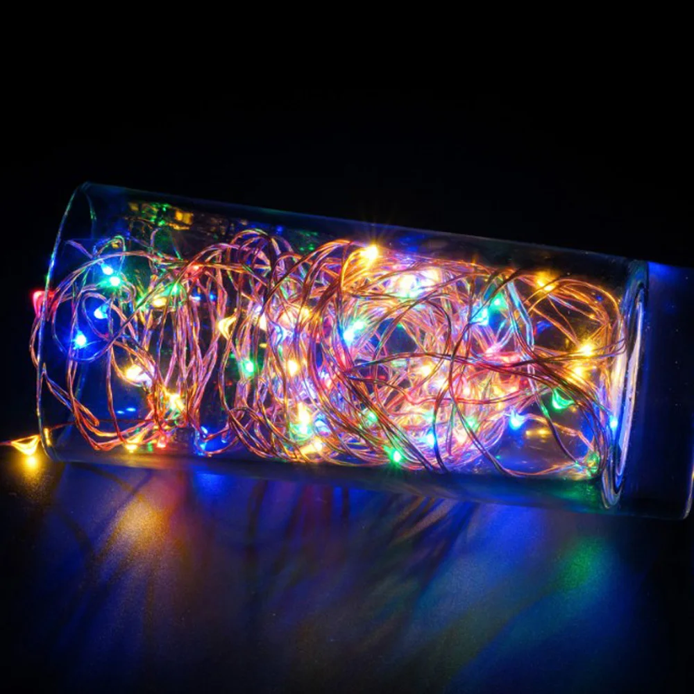 USB 10 м 100LED медная проволока гирлянда Крытый открытый декоративный Сказочный светильник