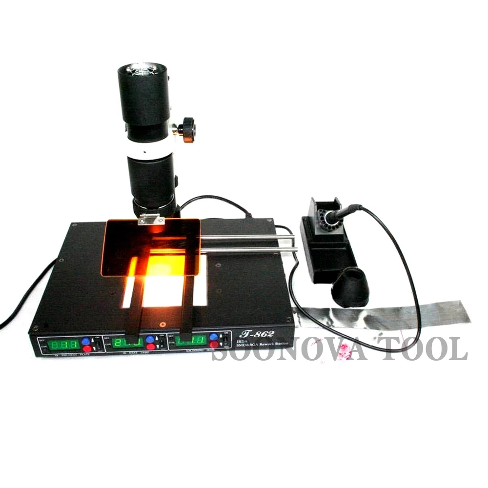 Puhui T-862 600 Вт IRDA паяльник паяльная станция телефон материнская плата ремонт инфракрасный SMT SMD IRDA BGA паяльная станция