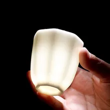 Керамическая чашка фарфоровый чайный сервиз, чайная чашка, чайная чашка кунг-фу, слоновая кость, индивидуальная восьмиугольная чашка